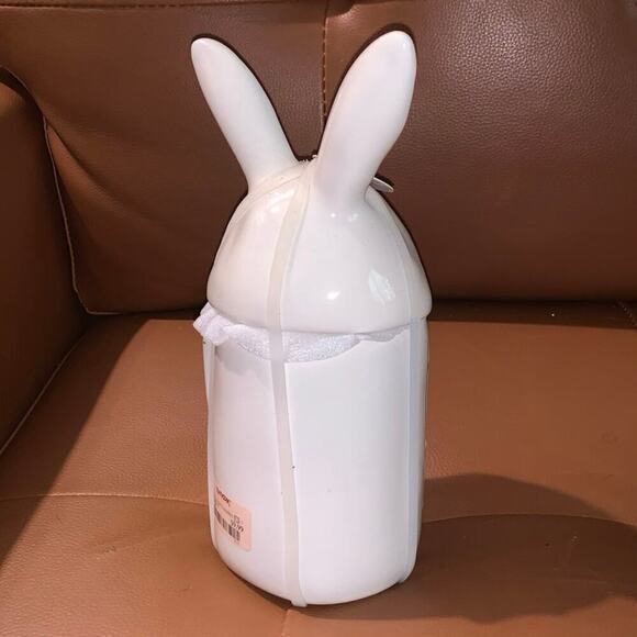 New Rae Dunn by Magenta "Hunny Bunny" WHITE Mug with Bunny Head Topper - Picture 2 of 3